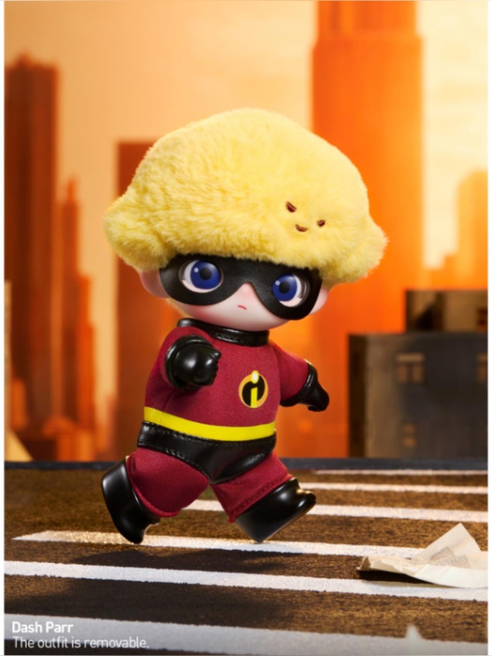 DASH PARR
Pop Mart Dimoo World x Pixar 
Vinyl plush pendant doll